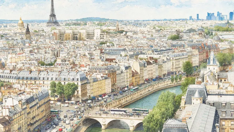 Comment devient-on français en 2027 : panorama de Paris et de la Seine